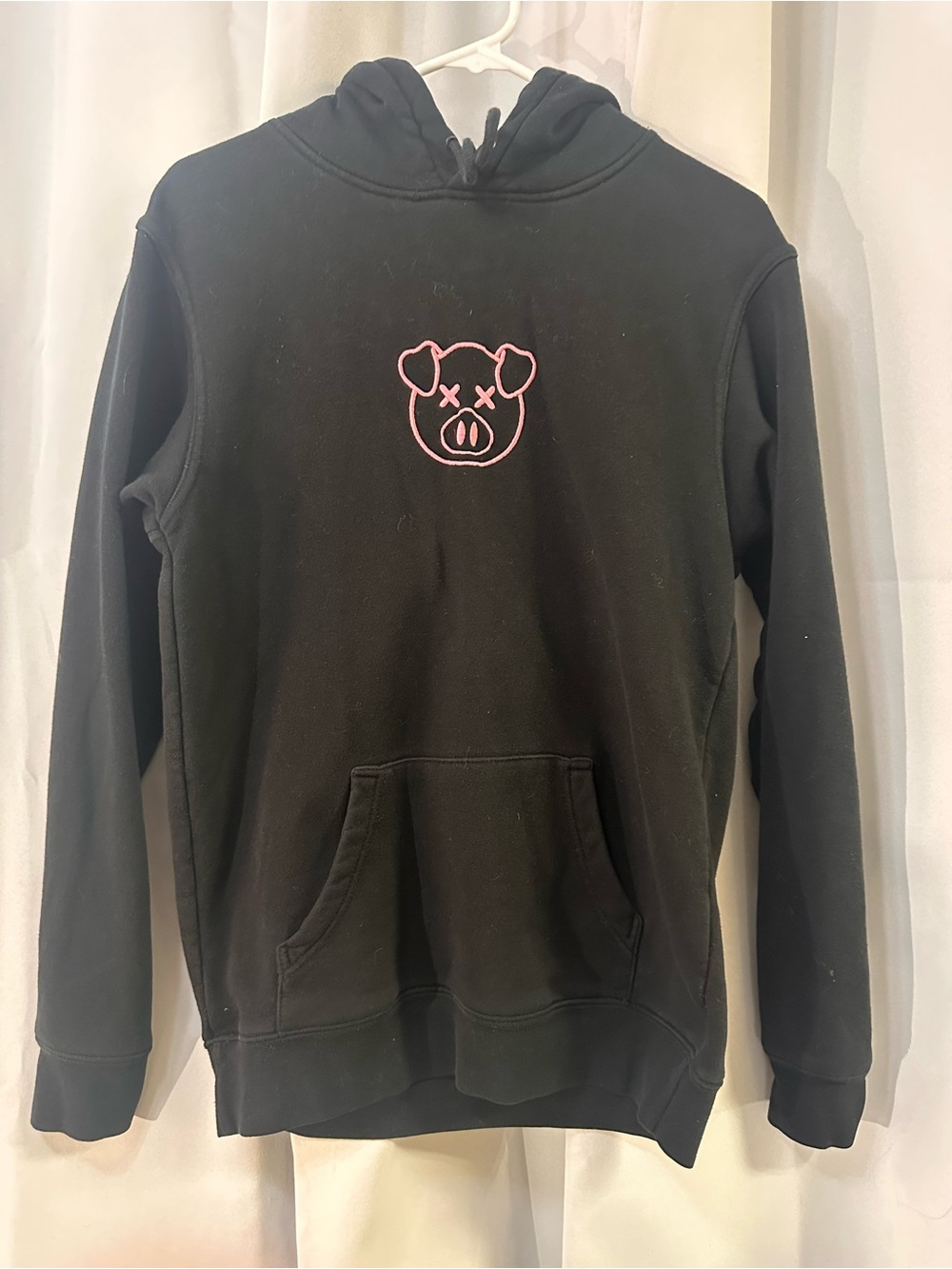 Shane Dawson Black Hoodie with Pink Pig Motif